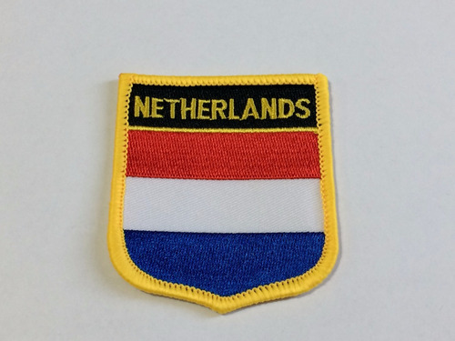 Patche Aplique Bordado Escudo Da Bandeira Da Holanda 6x7cm