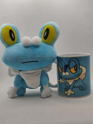 Imagen 2 de 3 de Peluche Pokemon Froakie Más Taza Promoción