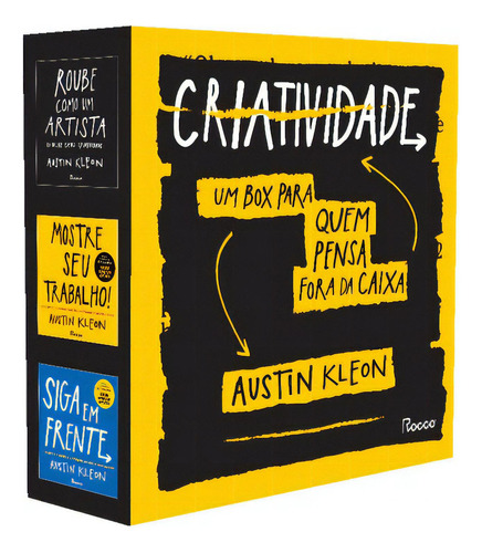 Box Com 3 Livros: Roube Como Um Artista - Mostre Seu Trabalho! - Siga Em Frente, De Austin Kleon. Editora Rocco, Capa Mole Em Português, 2021