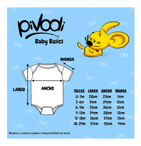 Body Pivodi 'rock' 100% Algodón Pima Peruano