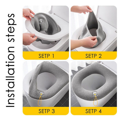 De Funda Para Asiento De Inodoro De Invierno, Cojín Cálido