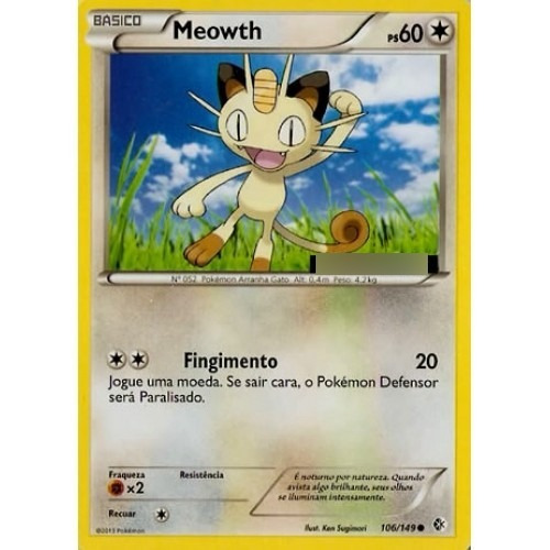 2x Meowth Pokémon Normal Comum - 106/149 - Pokemon Card Game