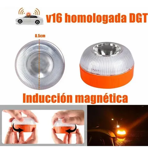 Luz De Emergencia Para Coche V16, Recargable Por Usb, Baliza