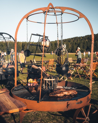 Fogonero Asador Parrillon Lacar Kutral 1,5mts De Diámetro