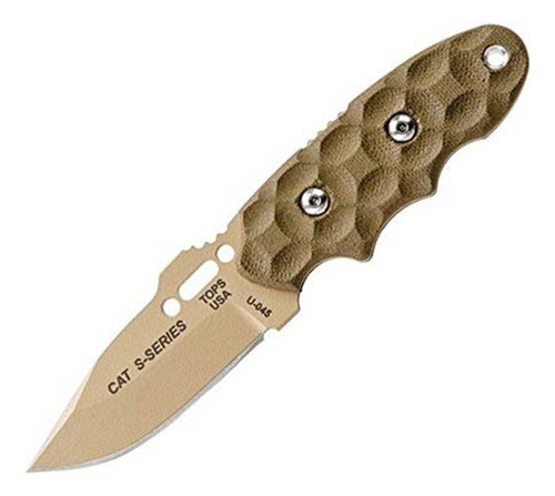 Tops Knives C.a.t. 200 Coyote Tan Fixed Blade Hunters Point
