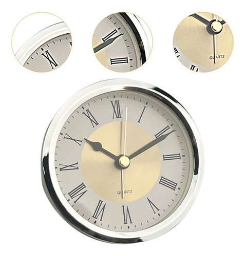 Inserto De Reloj Redondo 89 Mm Mini Reloj Accesorio Argén