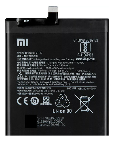 Bateria Pila Para Xiaomi Mi 9t / Bp40 / Bp41