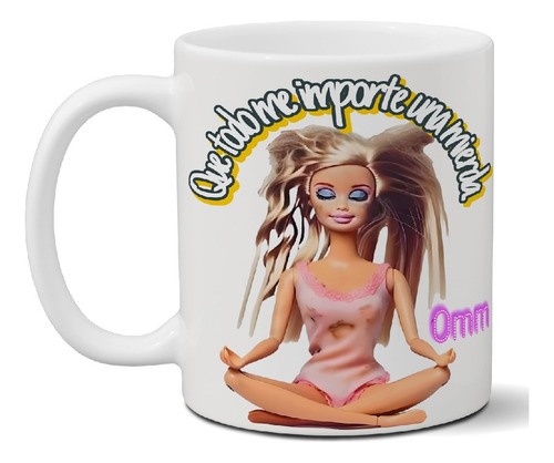 Taza De Cerámica Meditación Yoga Meme Diseño Exclusivo Art Y