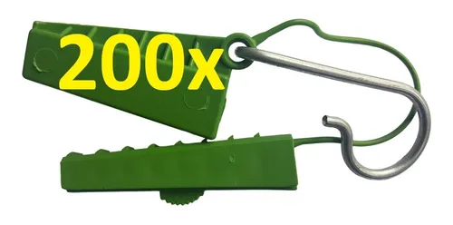Kit 200 Esticador Fibra Drop Óptico Abertura Lateral Verde