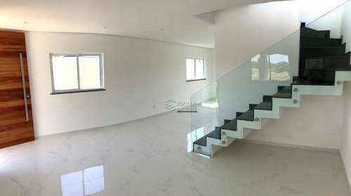 Casa Duplex Com 3 Quartos À Venda, 160 M², Nova, Cond. Fechado, Financia - Mangabeira - Eusébio/ce - Ca0359