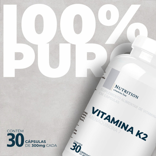 Suplemento Vitamina K2 400mg 100%original Pote 30 Capsulas Ats Vitamins Line