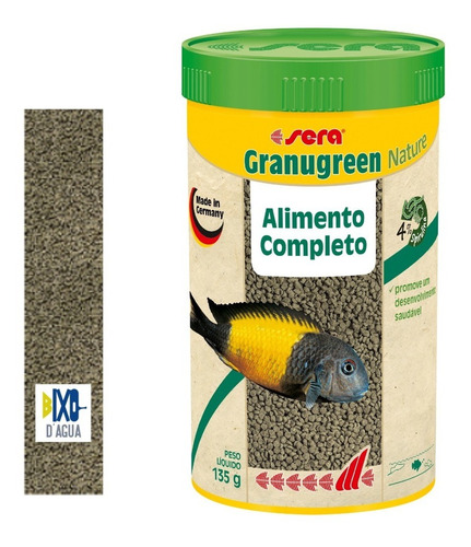 Imagem 2 de 2 de Ração Sera Granugreen 135g Peixes Herbívoros