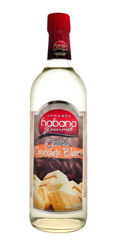 Jarabe Sabor Chocolate Blanco Habana Gourmet 750 Ml