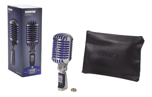 Micrófono Shure Super 55 Dinámico Vocal Supercardioide Color Plateado