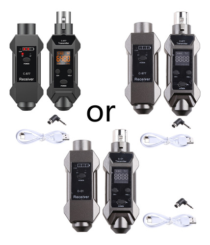 Sistema De Micrófono Enchufable, Transmisor Y Receptor Xlr