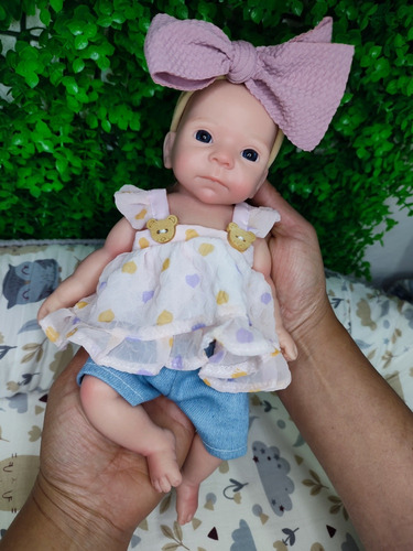 Bebe Reborn Emma Silicona Sólida Suave Flexible