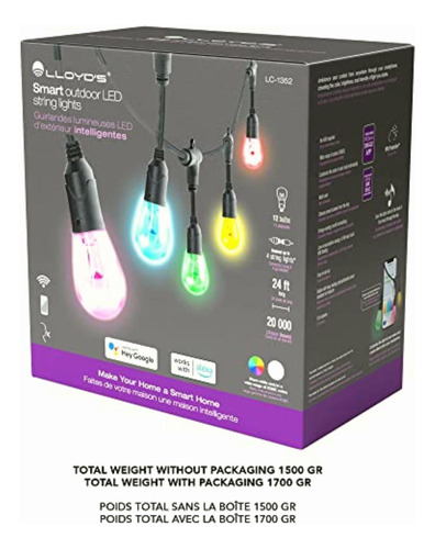 Lloyd's Serie De 12 Focos Led Inteligentes Rgb Para Exterior