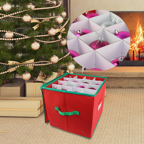 Caja De Almacenamiento De Adornos Navideños Soporte