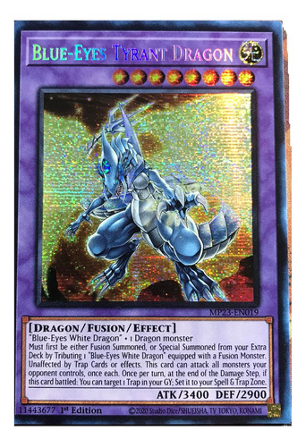 Blue Eyes Tyrant Dragon Secret Yu-gi-oh! Original Konami 