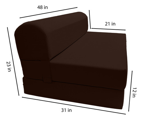 Cama Plegable De Espuma Para Silla Sofá 15 X 122 X 183 Cm Ma