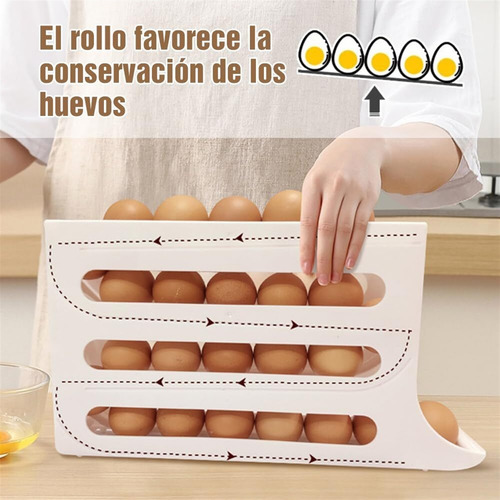 Estante Almacenamiento Huevos Con Diseño Inclinado 4 Niveles