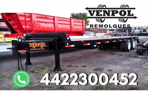 Remolque Venpol Lowboy Jalon Argolla Para Retro Un Eje 2025