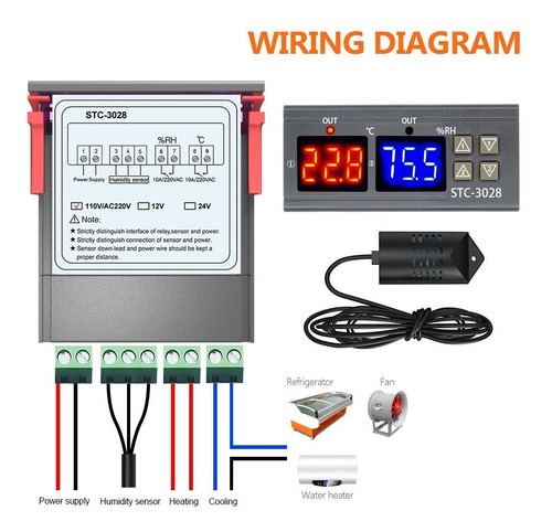 Termostato Digital 110v Incubadora, Humedad Y Temperatura (Usado)