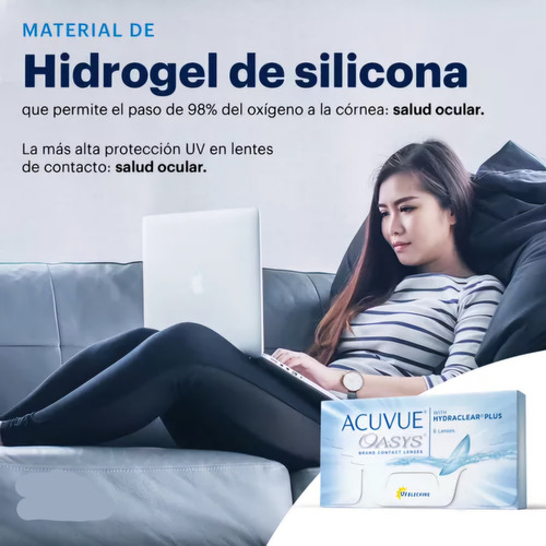 Lente De Contacto Acuvue Oasys Hydraclear Plus 6 Unidades -4.50