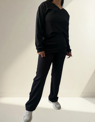 Conjunto Pantalon Ancho + Sweater Darlon Abrigado Mujer