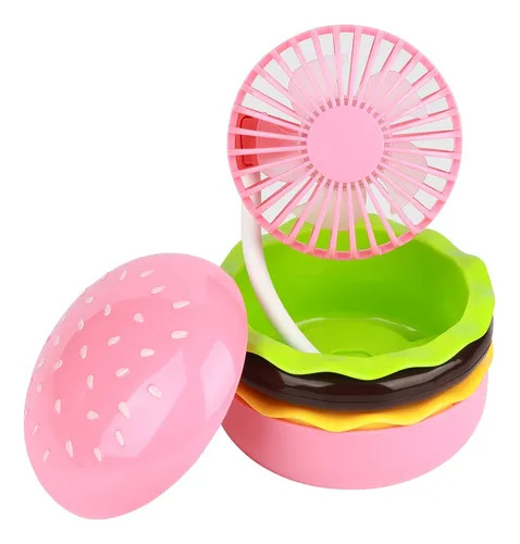 Mini Ventilador Portátil 3 Velocidades Recargable Ajustable Rosa