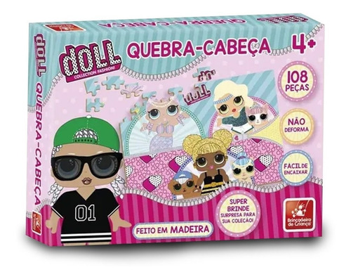 Imagem 2 de 4 de Quebra-cabeça Infantil Personagens Gigante 108 Peças Madeira
