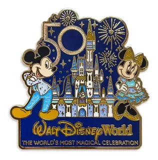 Pin 50 Aniversario Walt Disney World Mickey Y Minnie Origina