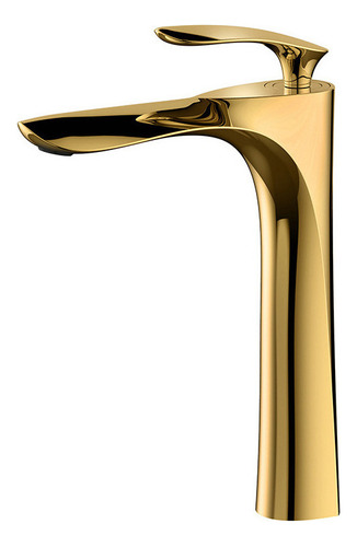 Lavabo Cuarto De Baño Elevado Grifo Dorado Frío Y Caliente