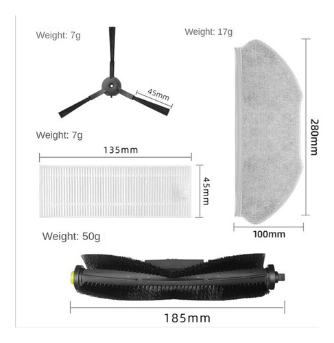 Acessórios Para Aspirador De Pó Robô Qihoo 360 S10 X100 Max