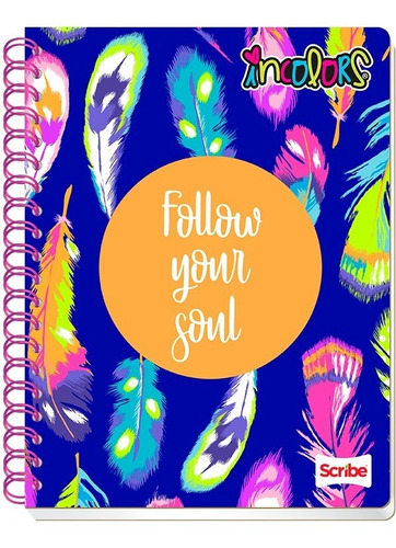3 Cuaderno Doble Arillo Scribe Profesional In Colors 100hjs