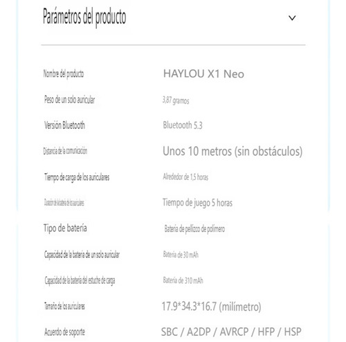 Auriculares Inalámbricos Haylou X1 Neo Bluetooth 5.3 Negros