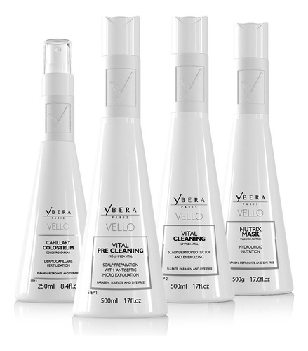 Kit Profisional Vello 500 Ml - Ybera Paris.