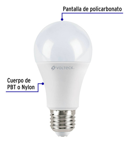 Lámpara De Led A19 12w Luz De Día 4pz C/caja 48794