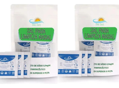 Cloreto De Sódio, Soro Lavagem Nasal Bebê Kit C/180 Sachês Branco