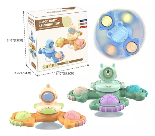 Juguetes Giratorios Spinner Con Ventosas Para Bebés Pack X3