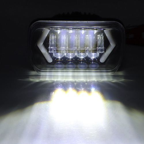 Faro Led Cuadrado De 5 X 7 Pulgadas, Luz Alta/baja, Apto Par