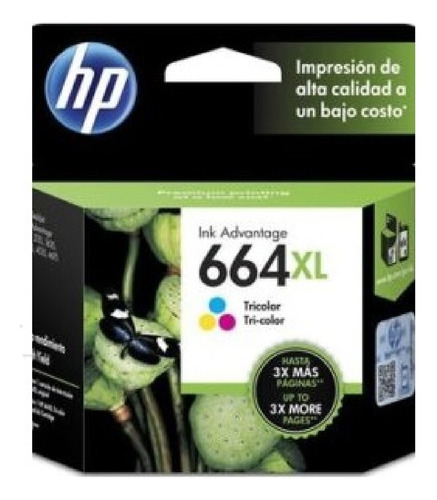 Cartucho Hp 664 Xl Tricolor Original 2135 2675 3775 Deskjet 