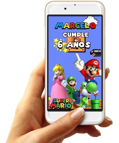 Video Invitación Digital Animada Super Mario Bros Exclusiva