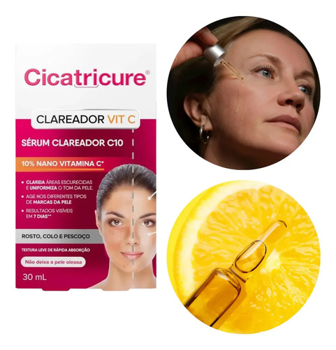 Sérum Vitamina C Cicatricure Clareador Facial Reduz Manchas Todo Tipo De Pele Dia/noite