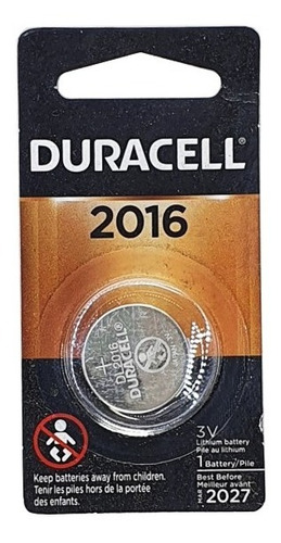 Bateria Cr2016 3v Duracell Moeda  - Cartela C/01 Un