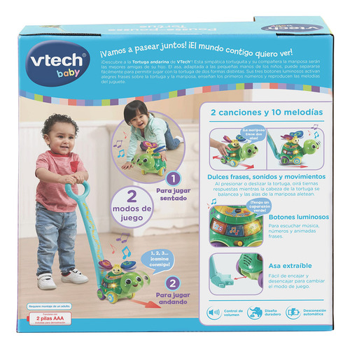 Vtech Tortuga Andarina Juguete Para Bebés 0 A 3 Años