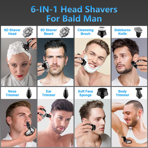 Maquinilla De Afeitar Eléctrica Head Shaver Lcmwb 9d Para Ho
