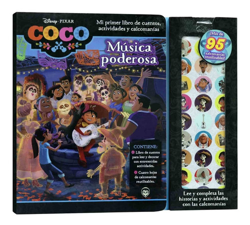 Libro Disney Coco, Música Poderosa (incluye Stickers)