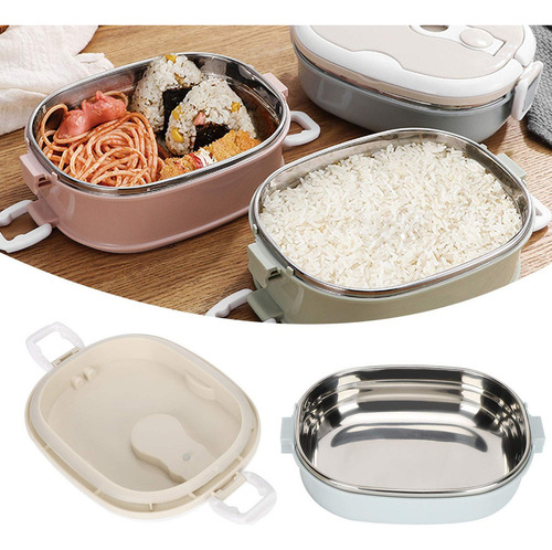( Caja Bento Con Aislamiento Térmico De Acero Inoxidable,.