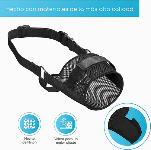 N 2 Bozales De Perro De Nylon Lazo Para Perro M Ajustable